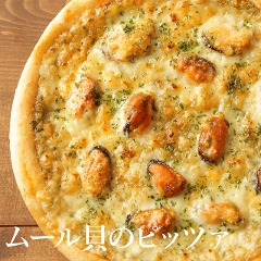ピザ冷凍 / ムール貝のピッツァ　にんにくとパセリ風味のバターソース / さっぱりチーズ・ライ麦全粒粉ブレンド生地・直径役20cm